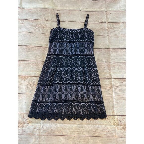 Cache Women's Black Beaded Embellished Cocktail Mini Dress - 8 - Picture 9 of 12